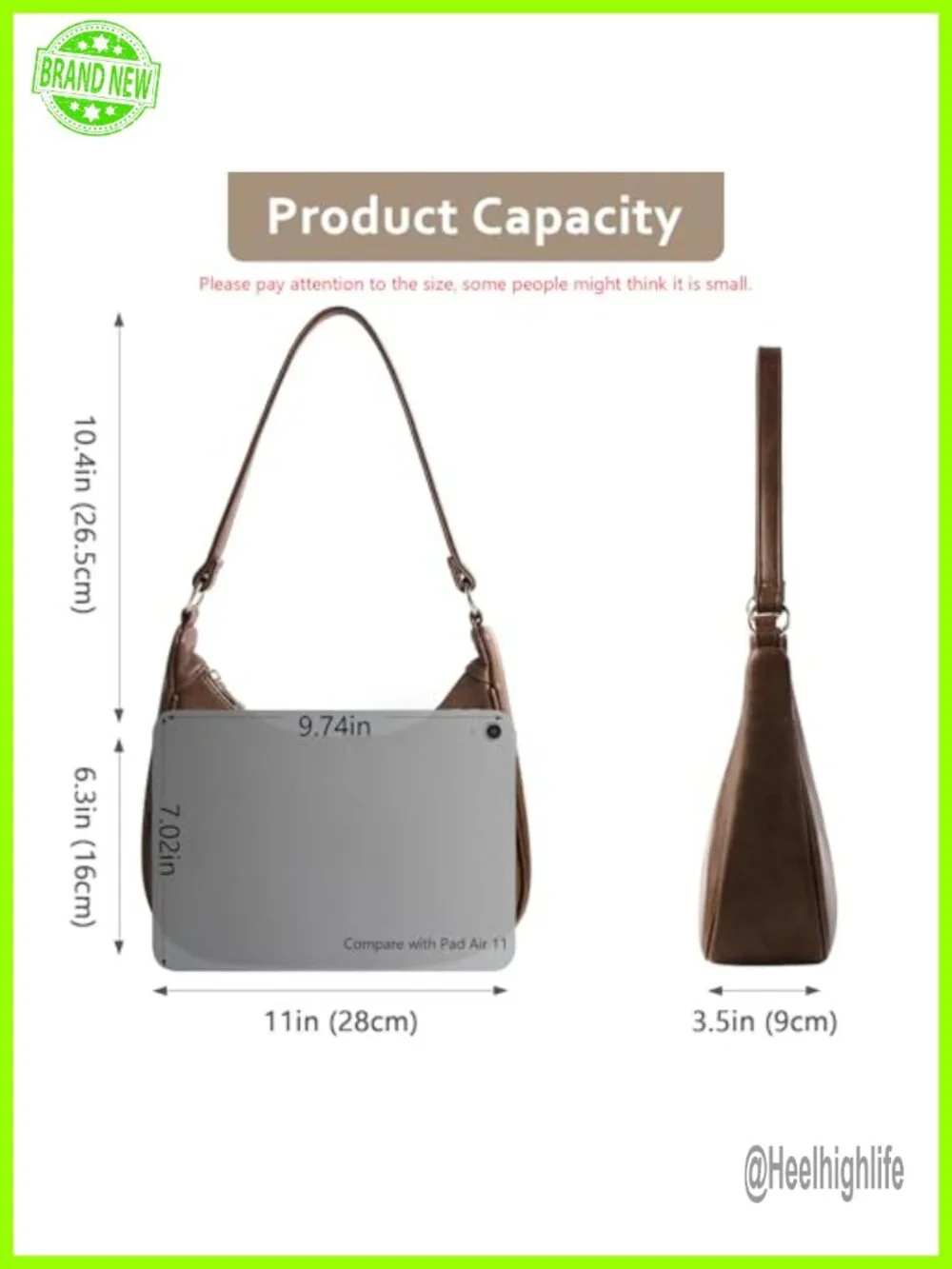 Slouchy Vegan Leather Hobo Shoulder Bag with Back Zip Pocket
